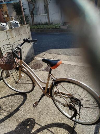 兵庫県姫路市〜引取限定26インチ中古自転車オートライト6段変速　クリーム色