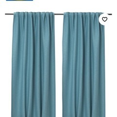 【決まりました】IKEA 遮光カーテン(ブルー)　VILBORG...