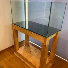 GEX 90センチ水槽 グラステリア900ST 90×45×45 オールガラス 台付き