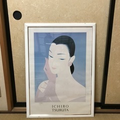 鶴田一郎　額入りポスター
