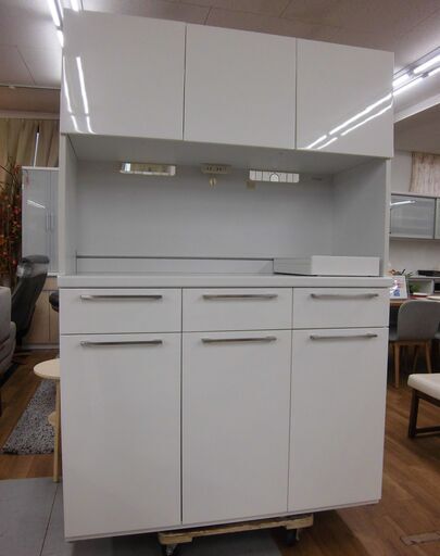 R367 Keyuca ケユカ キッチンボード、食器棚、幅120cm Used・美品