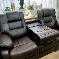 電動リクライニングソファ  ダークブラウン 山善 YRDS-3DBR