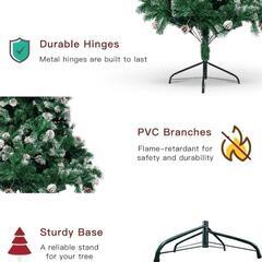 ③【お取引中】 クリスマスツリー 180cm 雪降るツリー 松ぼっくり付 北欧風