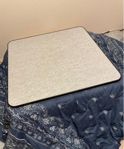 こたつ テーブル 正方形 リバーシブル黒・グレー おしゃれ  60cm×60cm 日本メーカー製ヒーター採用  こたつテーブル  暖房器具
