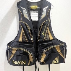 宇崎日新　NISSIN フローティングベストブラックゴールド　サイズLL 早い者勝ち