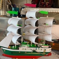 ハンドメイド 漁船 帆船 模型