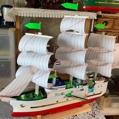 ハンドメイド 漁船 帆船 模型