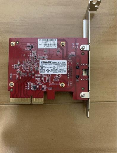 【ジャンク品】ASUS XG-C100C v3 ASUS XG-C100C V3 PCI-E Network Adapter 10GBASE-T Brand New