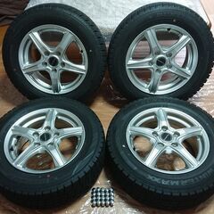 ☆値下げ!!!☆ 22年製 スタッドレスタイヤ 195/65R15 アルミホイール4 