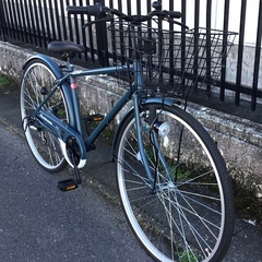 ＜新品同様＞サカイサイクル 27インチ自転車・シマノ6段変速・LEDライト・ 鍵付き・お掃除済ですぐ乗れます