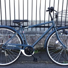 ＜新品同様＞サカイサイクル 27インチ自転車・シマノ6段変速・LEDライト・ 鍵付き・お掃除済ですぐ乗れます