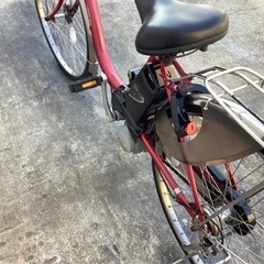238 パナソニック新機種電動アシスト自転車viviDX26インチ レッドボディー