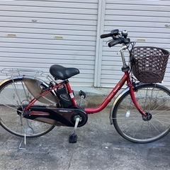 238 パナソニック新機種電動アシスト自転車viviDX26インチ レッドボディー