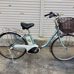 243 パナソニック新機種電動アシスト自転車vivi TX26インチ ブルーボディー