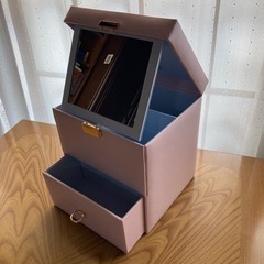 メイクボックス コスメボックス 薄ピンク 化粧品 ドレッサー 