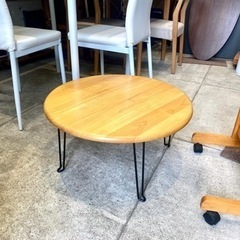 折りたたみテーブル 丸テーブル カフェテーブル 木製 中古 