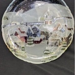 コンテンポラリー クリスマス　ガラスお皿　プレート