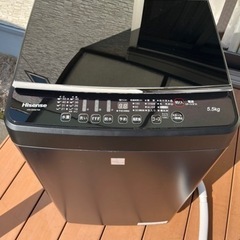 美品：Hisense HWｰG55E7KK 洗濯機 5.5kg  2020年製 