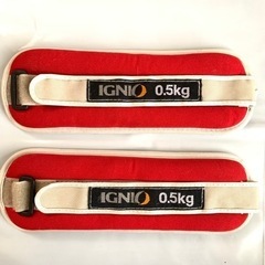 IGNIO　ダンベル　アンクルリストウエイト0.5kg 赤