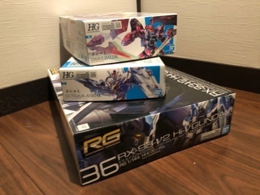 【未組立品】RG hi-νガンダム \u0026 HG エアリアル\u0026HGダリルバルデ