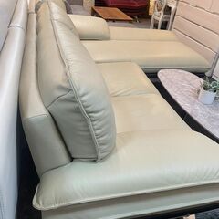 ニトリ　カウチソファ　ベージュ×ブラック