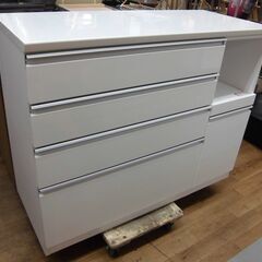 R468 NITORI キッチンカウンター(レジューム 120-2QH-R WH) 幅