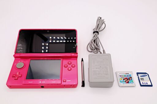 【極美品】【おまけソフト付き】Nintendo 任天堂 ニンテンドー 3DS 本体 グロスピンク