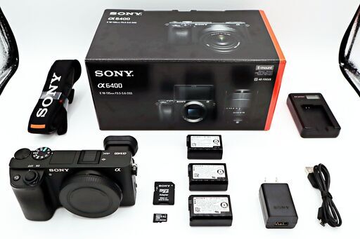 【極美品】【純正バッテリー3個 \u0026 他おまけ付き】SONY ソニー α6400 ボディのみ ILCE-6400（ショット数：6,468枚）