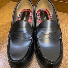 【23.5cm】黒の革靴ローファー
