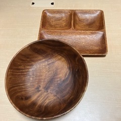 11月27日（月）まで　無印で買った木製ボウルとお皿の２個セット