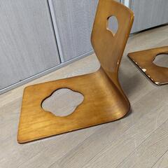 無料★木製の座椅子２脚