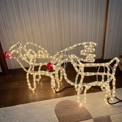 クリスマス飾り　トナカイ2個セット　ドウシシャ