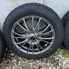 軽自動車　スタッドレス　ホイールセット　14インチ　バリ山　155/65r14