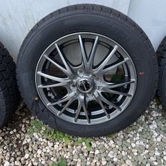 軽自動車　スタッドレス　ホイールセット　14インチ　バリ山　155/65r14