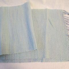 手織りウールマフラー　100％ウールの手染め糸使用、ふっくら暖か...