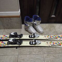子ども用スキー2点セット 板(SWALLOW)110cm ブーツ...