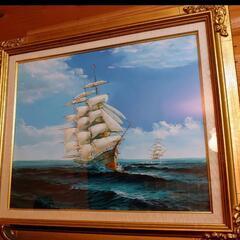 帆船の絵画 油絵