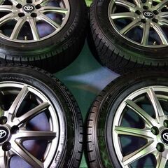 冬 トヨタ仕様 シエンタ PCD100 ラクティス【富山】日本製 ダンロップ 185/60R15 中古4本 人気WM03 車検対応 ☆美品☆社外アルミ