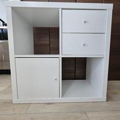 IKEA カラックス 収納棚 シェルフユニット ホワイト 引き出...
