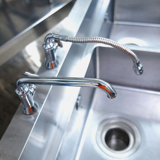 二槽シンク 蛇口付き W1200 リユース品