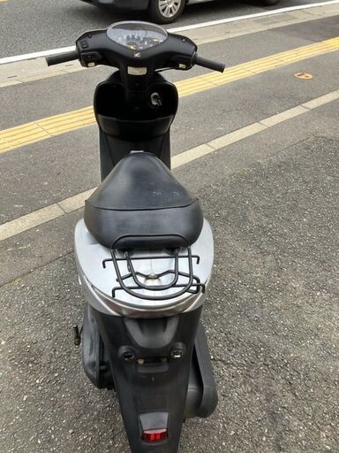 実働ディオAF62 シルバー黒　フロントカバー新品（シルバーの部分）Fタイヤ新品ミラー新品ブーツ新品 実働ディオAF62 シルバー黒 フロントカバー新品（シルバーの部分）F