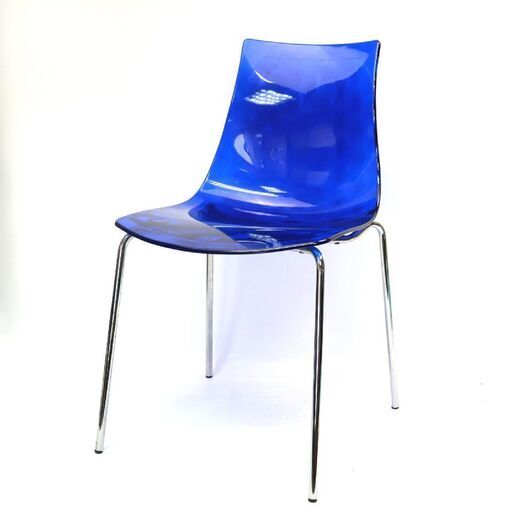 362)Calligaris カリガリス ICEチェア イタリア製 アイス 青 ブルー 椅子 クリア デザイナーズ家具