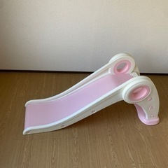 【受付終了】子供用　室内滑り台　ピンク×ホワイト