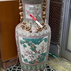 中国美術品　花器　大型花瓶