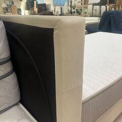 セミダブルベッド　マットレス付き　ベージュ