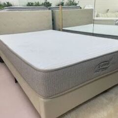 セミダブルベッド　マットレス付き　ベージュ