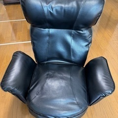 NITORI 黒レザー1人用ソファー（座椅子）