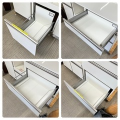 【超美品‼️】高級♪ 綾野製作所 150cm幅キッチンボード 食器棚 収納家具 鏡面仕上げホワイト♪