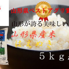 一等米山形県産はえぬき　精米　５kgから