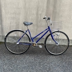 【お譲り先決定】内装3段ブルー27インチ自転車　整備済み